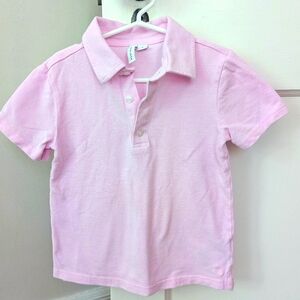 Janie and Jack pique polo in pastel pink